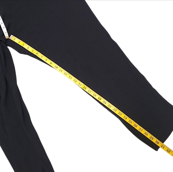 Eileen Fisher Silk Straight Leg Flat Front Side Zip Flowy Pants Black Size 3X - Picture 9 of 13